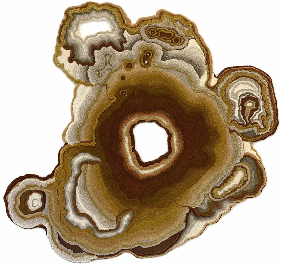 現(xiàn)代創(chuàng)意黃灰色抽象鏤空圖案地毯貼圖