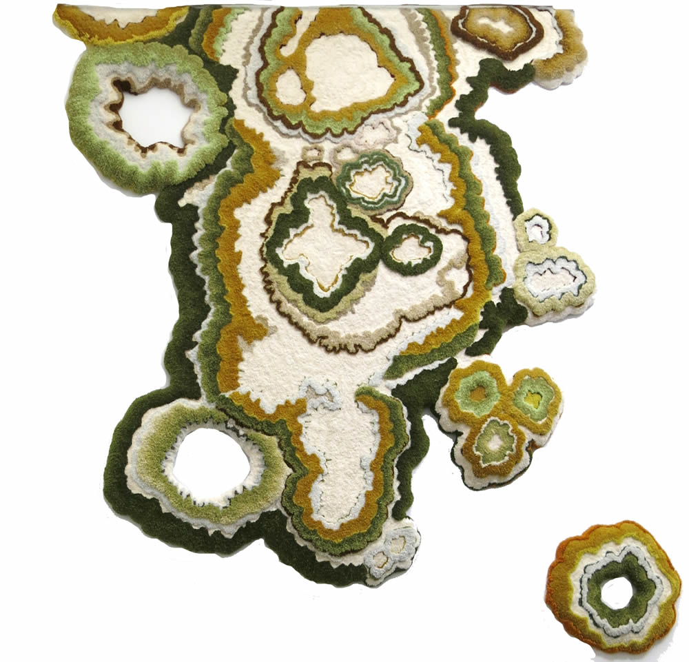 現(xiàn)代創(chuàng)意鏤空苔蘚不規(guī)則圖案地毯貼圖