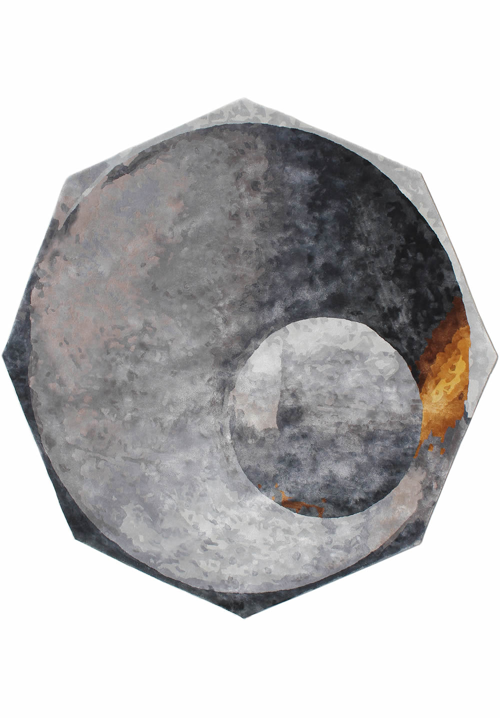 現(xiàn)代風(fēng)格灰色抽象六邊形圖案地毯貼圖