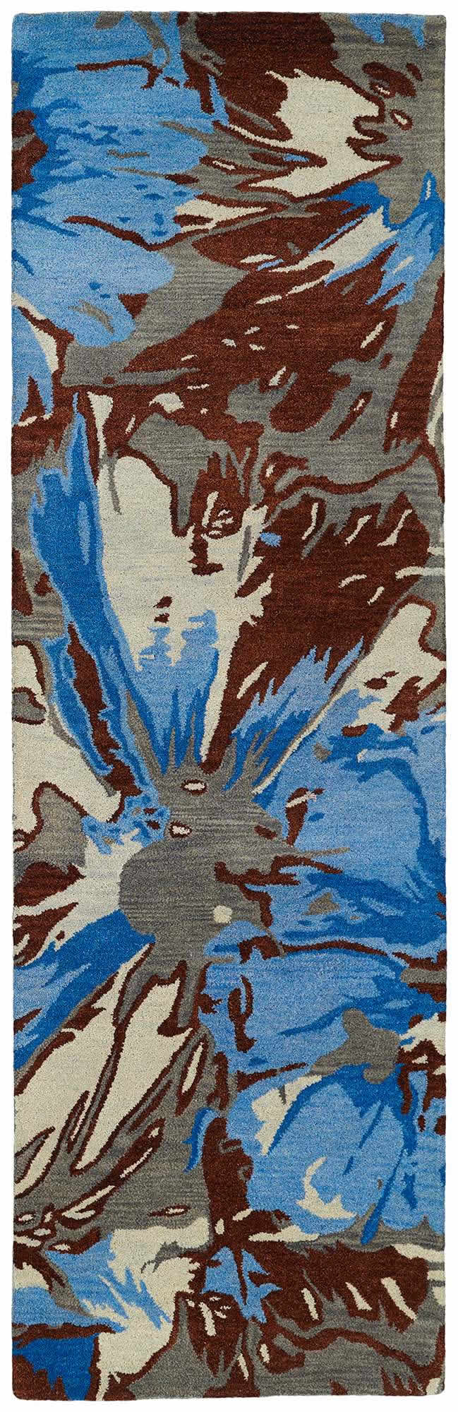 走廊過道灰藍(lán)色花紋地毯貼圖