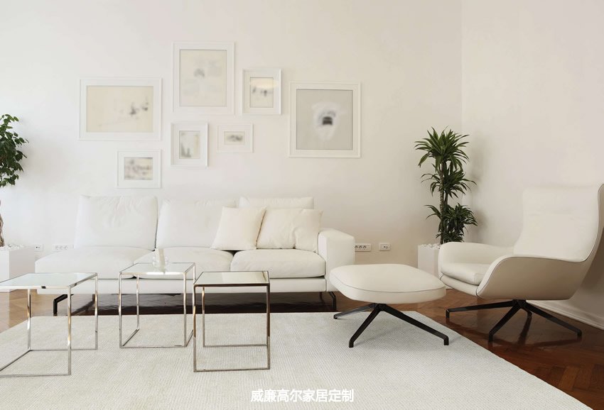 現(xiàn)代風(fēng)格米白色客廳地毯貼圖