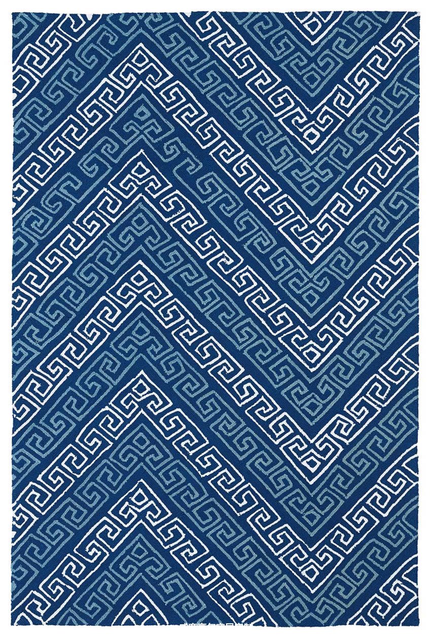 新古典風(fēng)格藍(lán)色幾何圖案地毯貼圖
