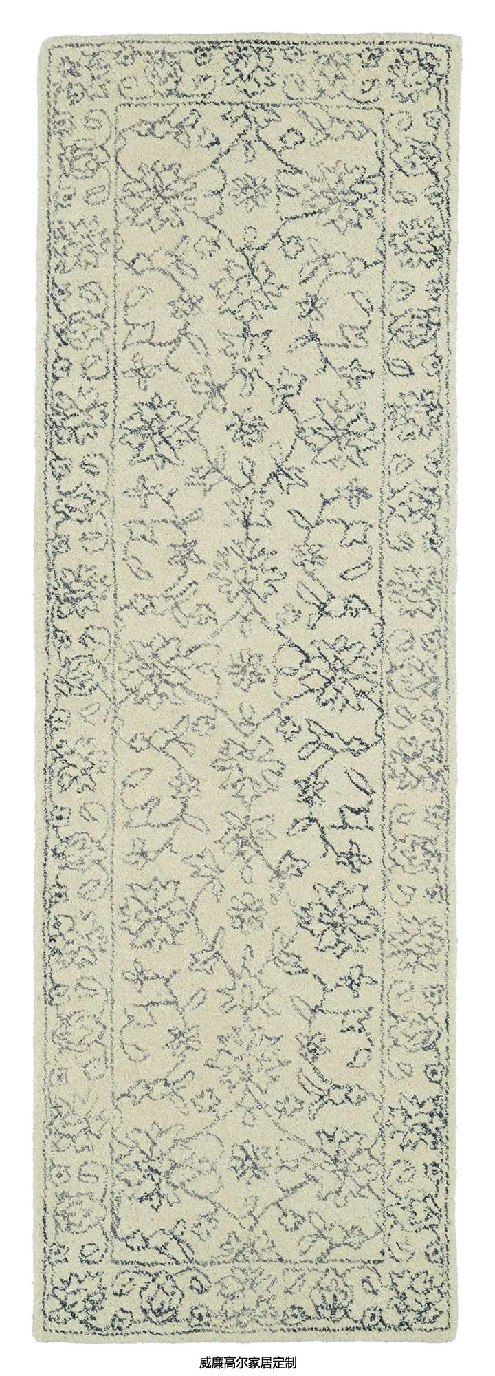 新中式風(fēng)格灰白色花紋地毯貼圖