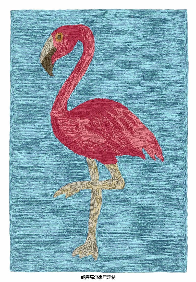 現(xiàn)代風(fēng)格火烈鳥圖案兒童地毯貼圖
