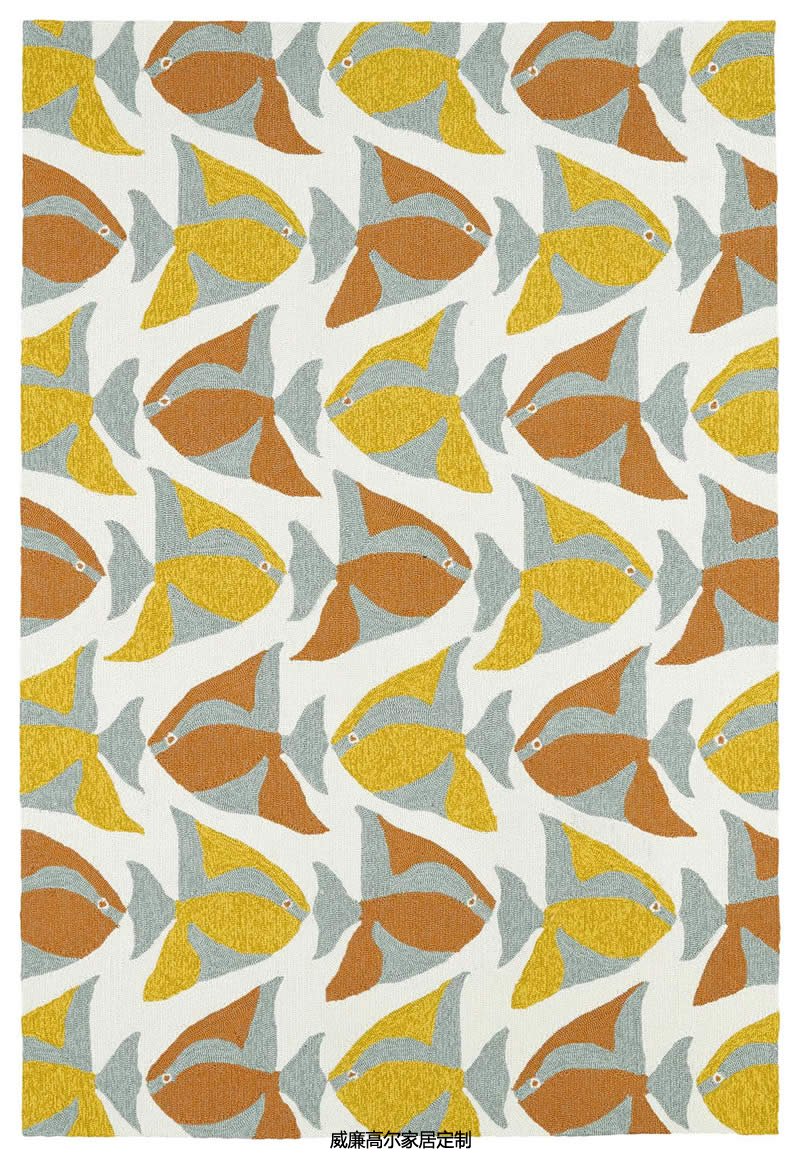 現(xiàn)代風(fēng)格魚圖案地毯貼圖