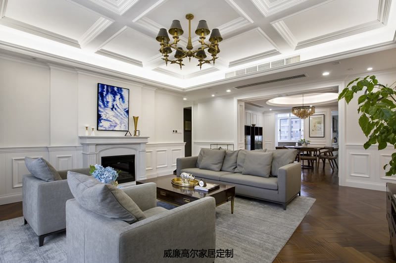 北歐現(xiàn)代住宅客廳地毯案例效果圖-雍城世家