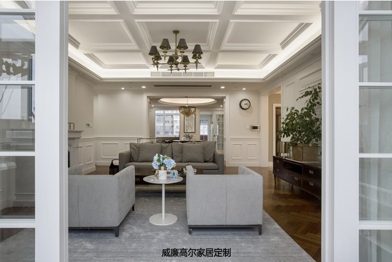 北歐現(xiàn)代住宅客廳地毯案例效果圖-雍城世家