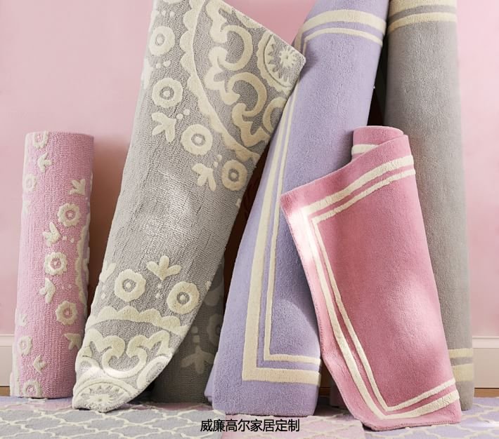 現(xiàn)代風(fēng)格灰藍(lán)色花紋地毯貼圖