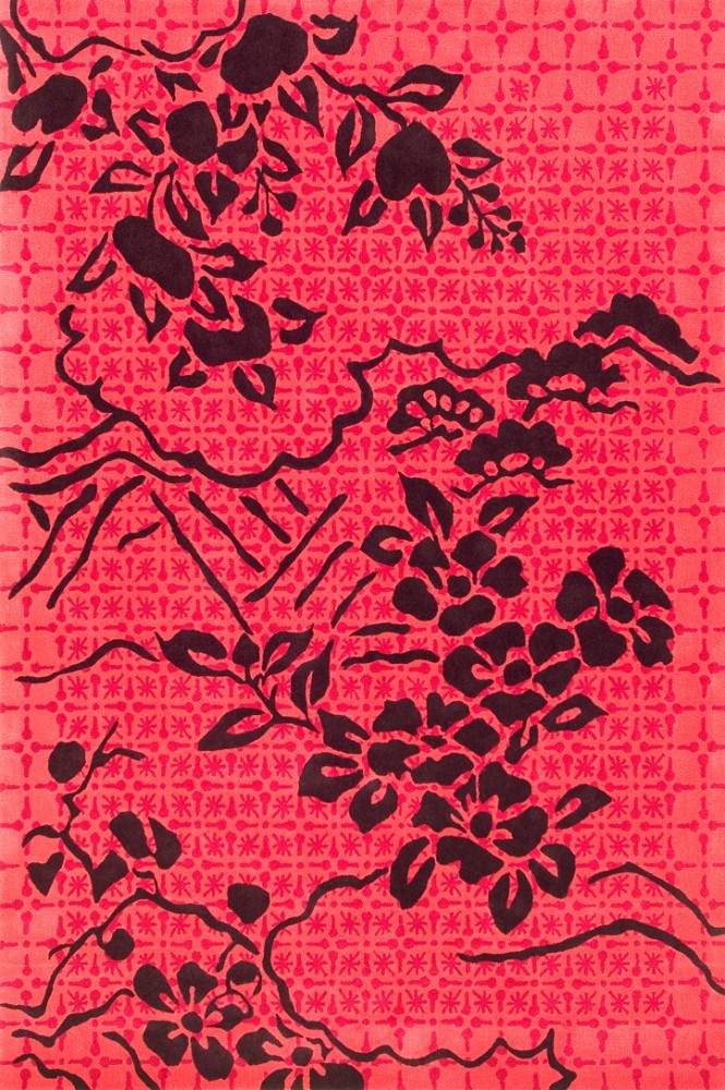 新中式風(fēng)格紅色花紋地毯貼圖