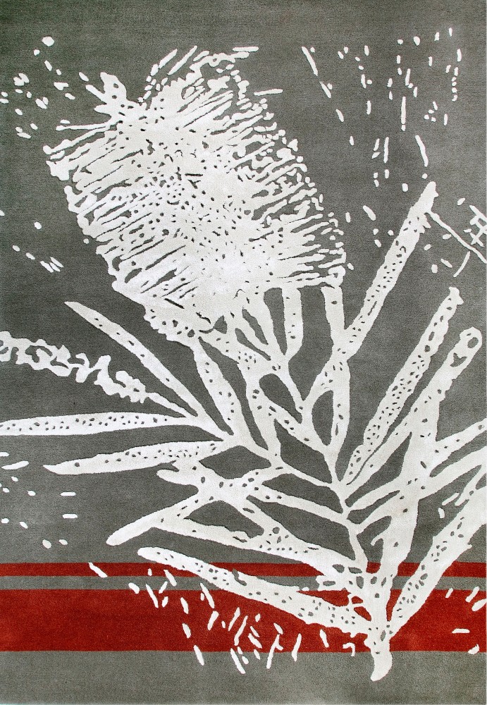 現(xiàn)代風(fēng)格灰色植物圖案地毯貼圖