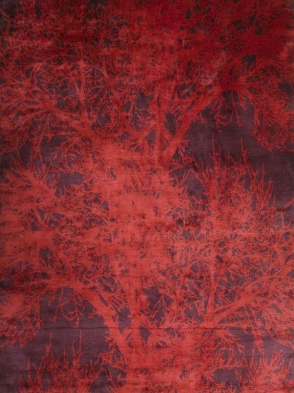 現(xiàn)代美式風(fēng)格紅色植物圖案地毯貼圖