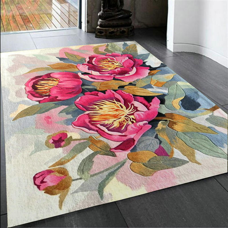 現(xiàn)代風格郁金香花朵圖案地毯貼圖