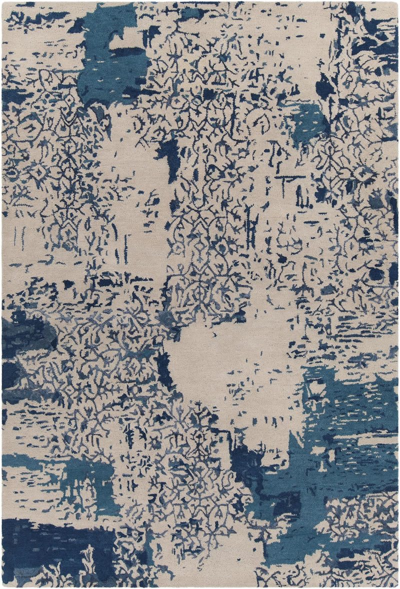 現(xiàn)代美式藍(lán)色簡(jiǎn)單抽象圖案地毯貼圖
