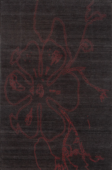 現(xiàn)代風(fēng)格黑色簡(jiǎn)單花紋圖案地毯貼圖