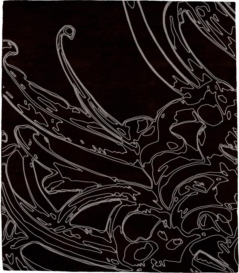 現(xiàn)代風(fēng)格黑灰色花紋紋理地毯貼圖