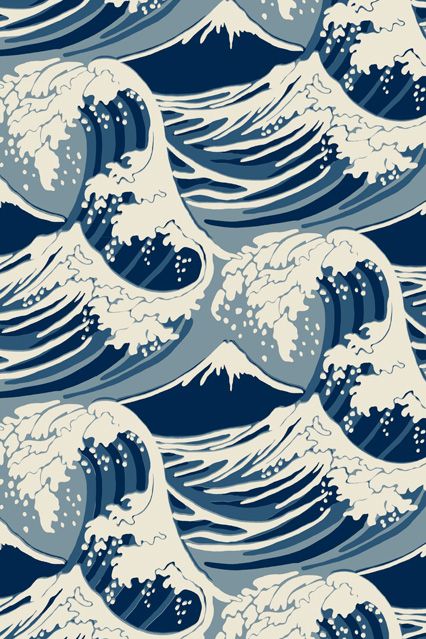 新中式海浪花圖案地毯貼圖