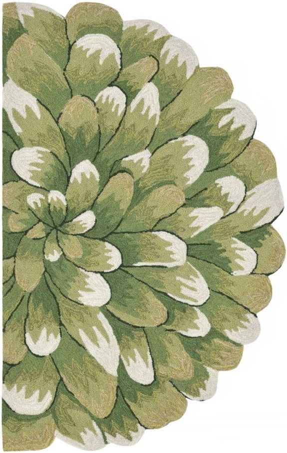 現(xiàn)代風(fēng)格綠色花朵圖案地毯貼圖