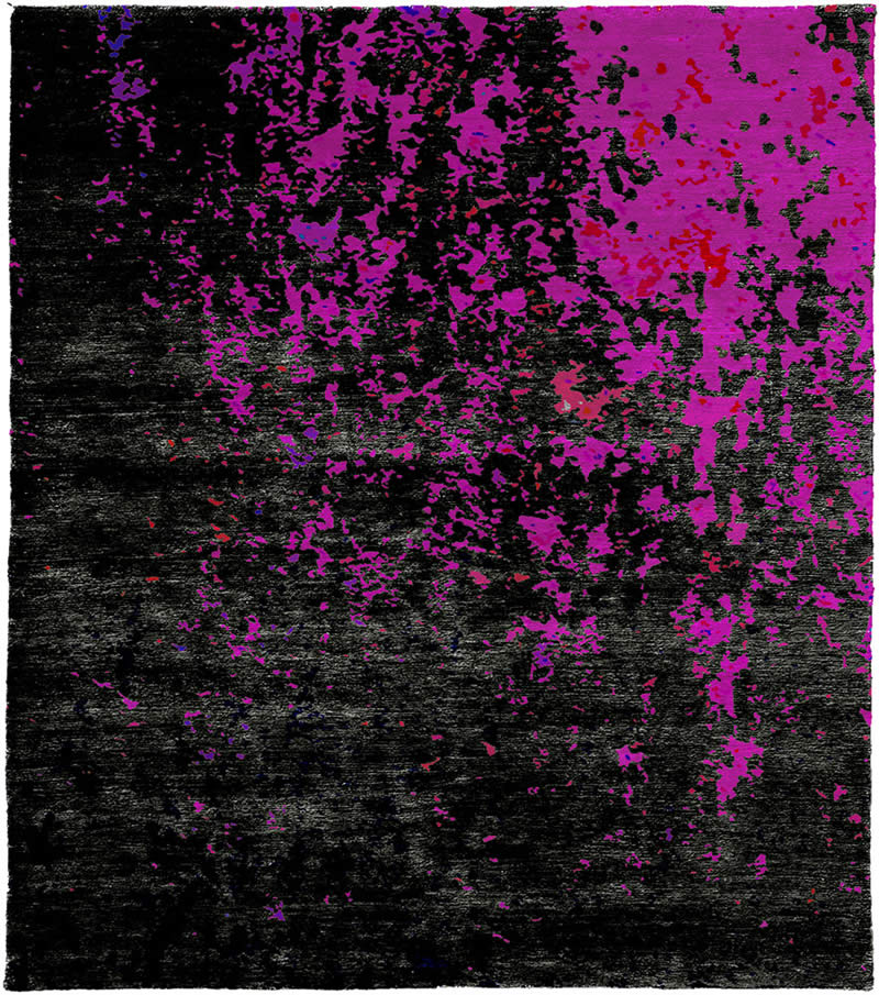 現(xiàn)代風(fēng)格黑紫粉色抽象圖案地毯貼圖-高端定制