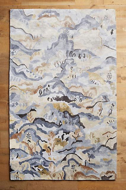 新中式意境山脈風(fēng)景圖案地毯貼圖