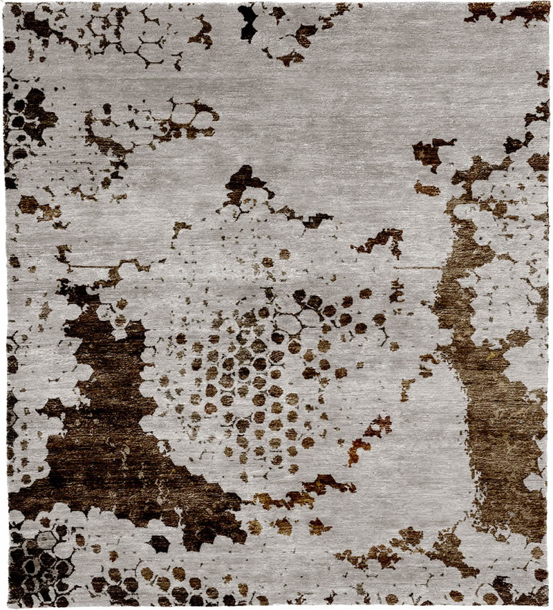 現(xiàn)代風(fēng)格咖灰白色抽象圖案地毯貼圖-高端定制