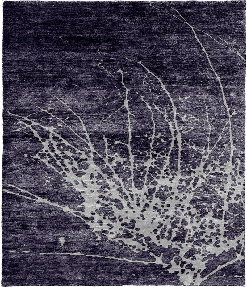 現(xiàn)代風(fēng)格紫灰色植物圖案地毯貼圖