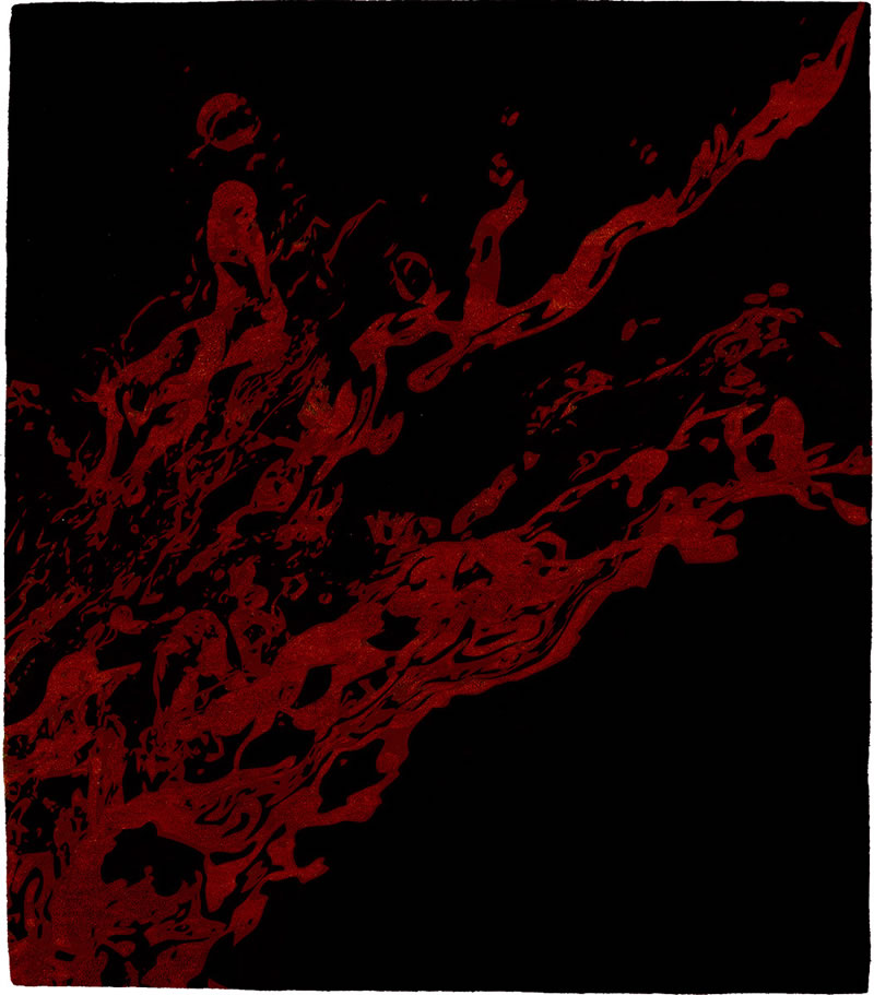 現(xiàn)代風(fēng)格黑暗紅色抽象圖案地毯貼圖-高端定制