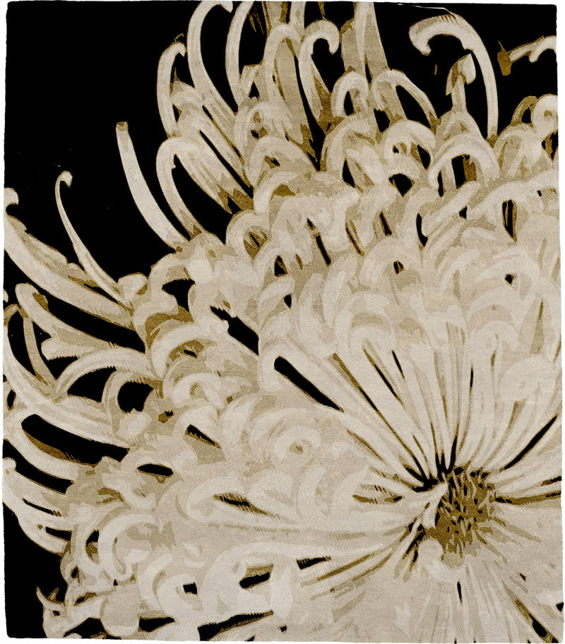 現(xiàn)代美式菊花紋圖案地毯貼圖-高端定制