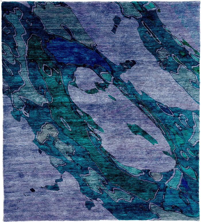 現(xiàn)代風(fēng)格青藍(lán)紫色抽象圖案地毯貼圖-高端定制