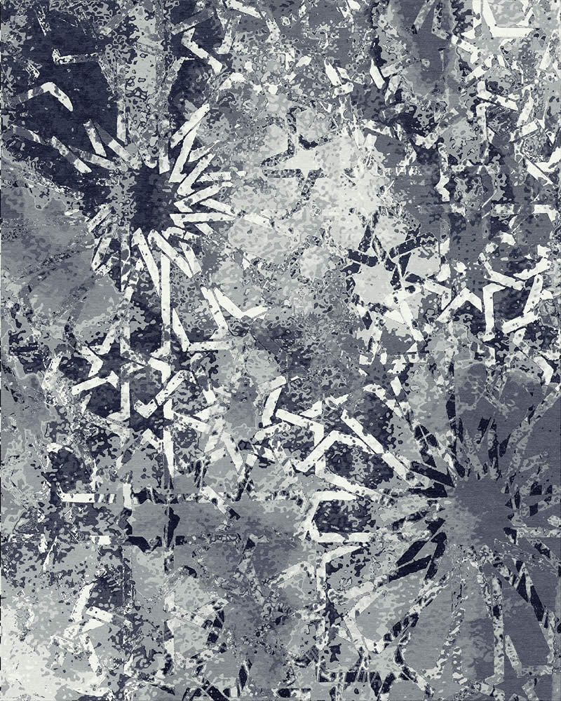 現(xiàn)代美式灰藍(lán)色幾何抽象圖案地毯貼圖-高端定制
