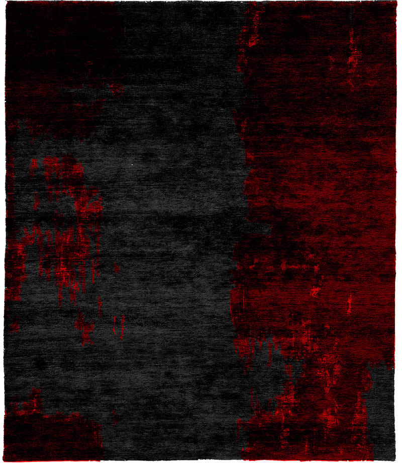現(xiàn)代風(fēng)格深墨色紅色抽象圖案地毯貼圖-高端定制