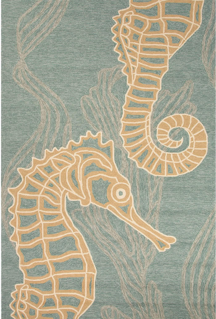 現(xiàn)代風(fēng)格海馬動(dòng)物圖案兒童地毯貼圖