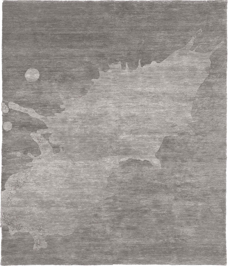 現(xiàn)代風(fēng)格淺灰色水墨圖案地毯貼圖