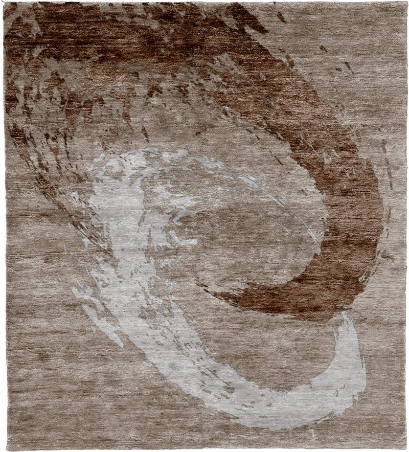 現(xiàn)代風(fēng)格咖色水墨圖案地毯貼圖