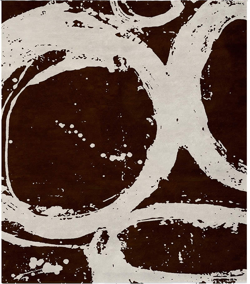 現(xiàn)代風(fēng)格深咖色白色抽象紋理圖案地毯貼圖