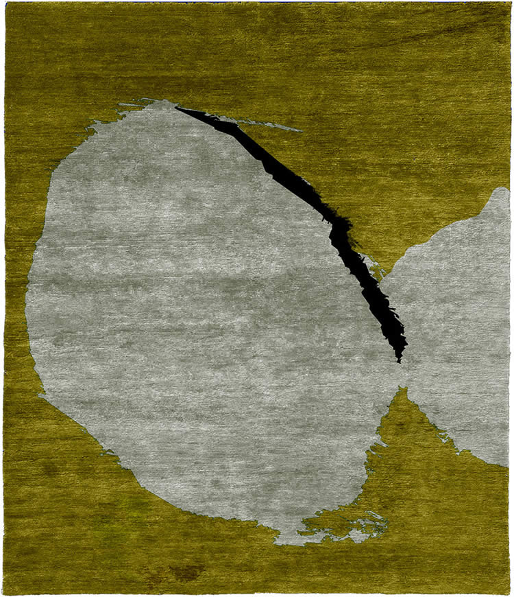 現(xiàn)代風(fēng)淺黃綠色灰白色素色圖案地毯貼圖