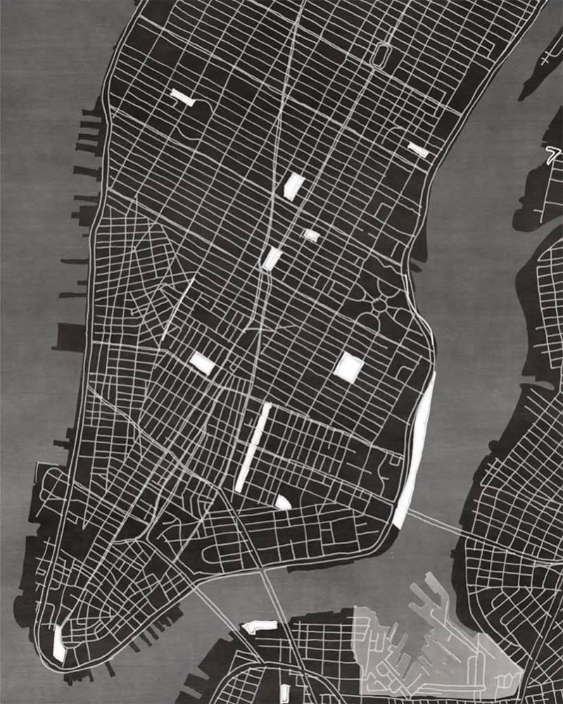 現(xiàn)代風(fēng)格深灰白城市地圖圖案地毯貼圖