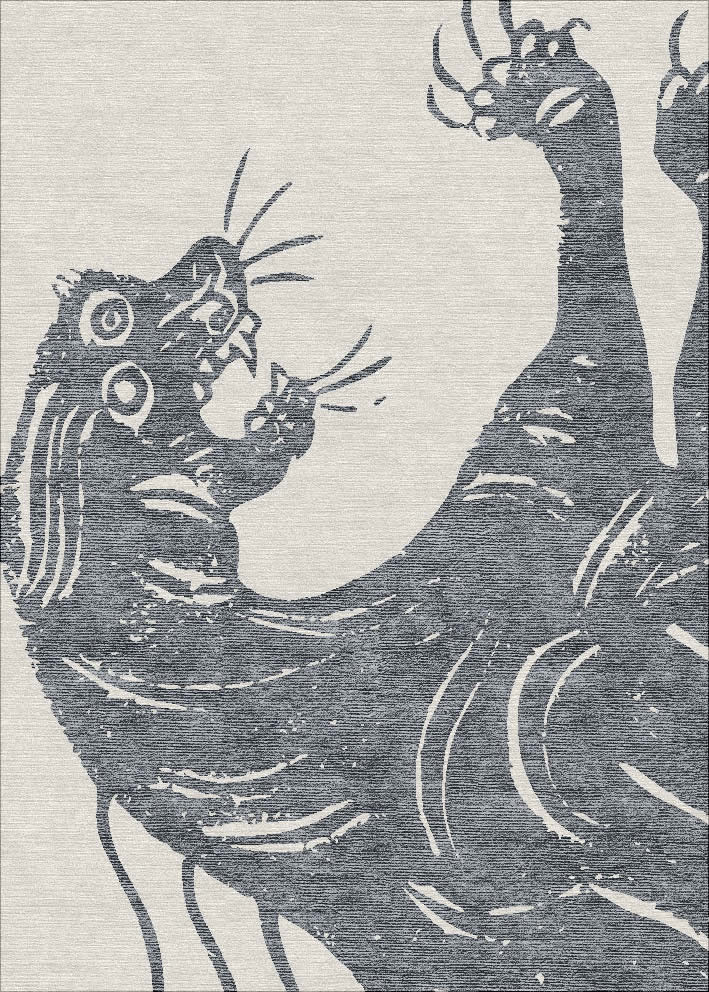 現(xiàn)代風(fēng)格灰色豹子圖案兒童地毯貼圖