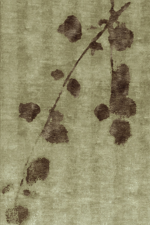 現(xiàn)代美式淺綠綠灰色色枝葉圖案地毯貼圖