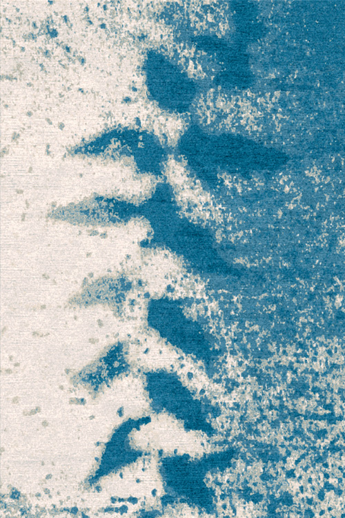 現(xiàn)代簡(jiǎn)約青藍(lán)色葉子圖案地毯貼圖