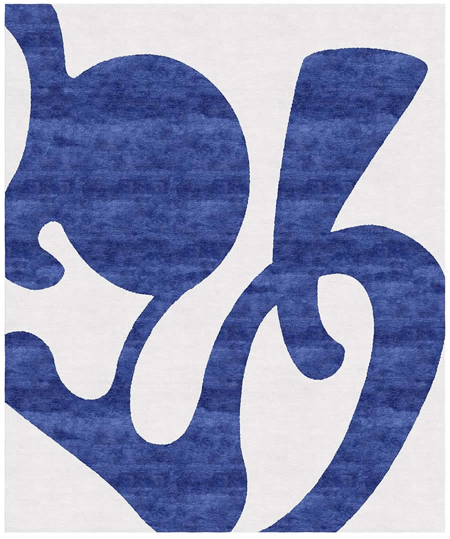 現(xiàn)代簡約藍(lán)色創(chuàng)意紋理圖案地毯貼圖