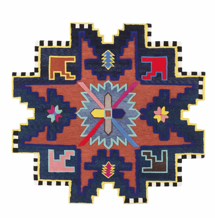 現(xiàn)代創(chuàng)意馬賽克幾何紋理圖案地毯貼圖