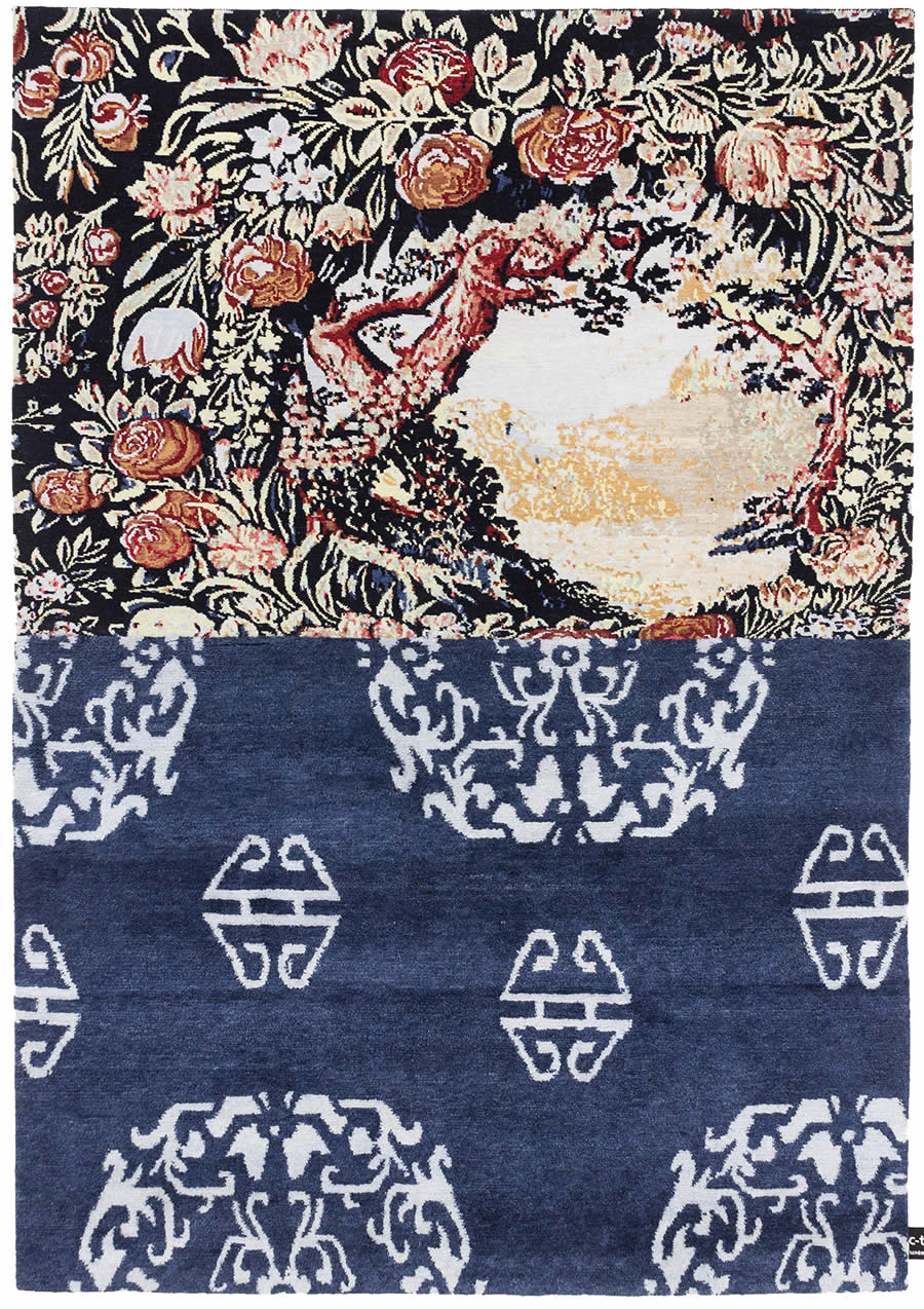 現(xiàn)代美式創(chuàng)意花朵紋理圖案地毯貼圖